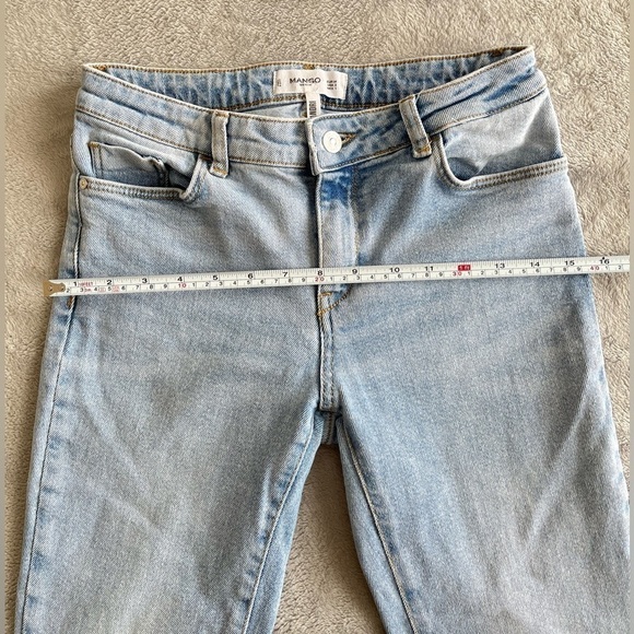 Mango Light Blue Straight Leg Jeans - Picture 10 of 14